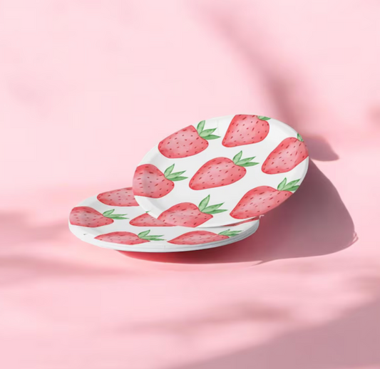 8 Count | Paper Party Plates | Strawberry Theme | Berry 1st Birthday Party Plates | Birthday Decorations and Supplies