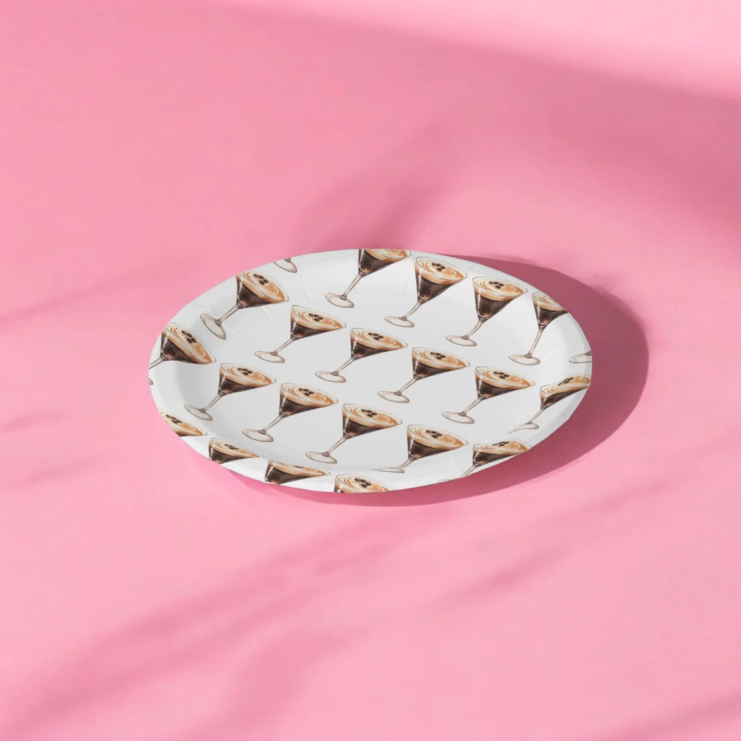 8 Count | Dessert Plates | Bikinis and Martinis Bachelorette | A tini bit older theme | Espresso