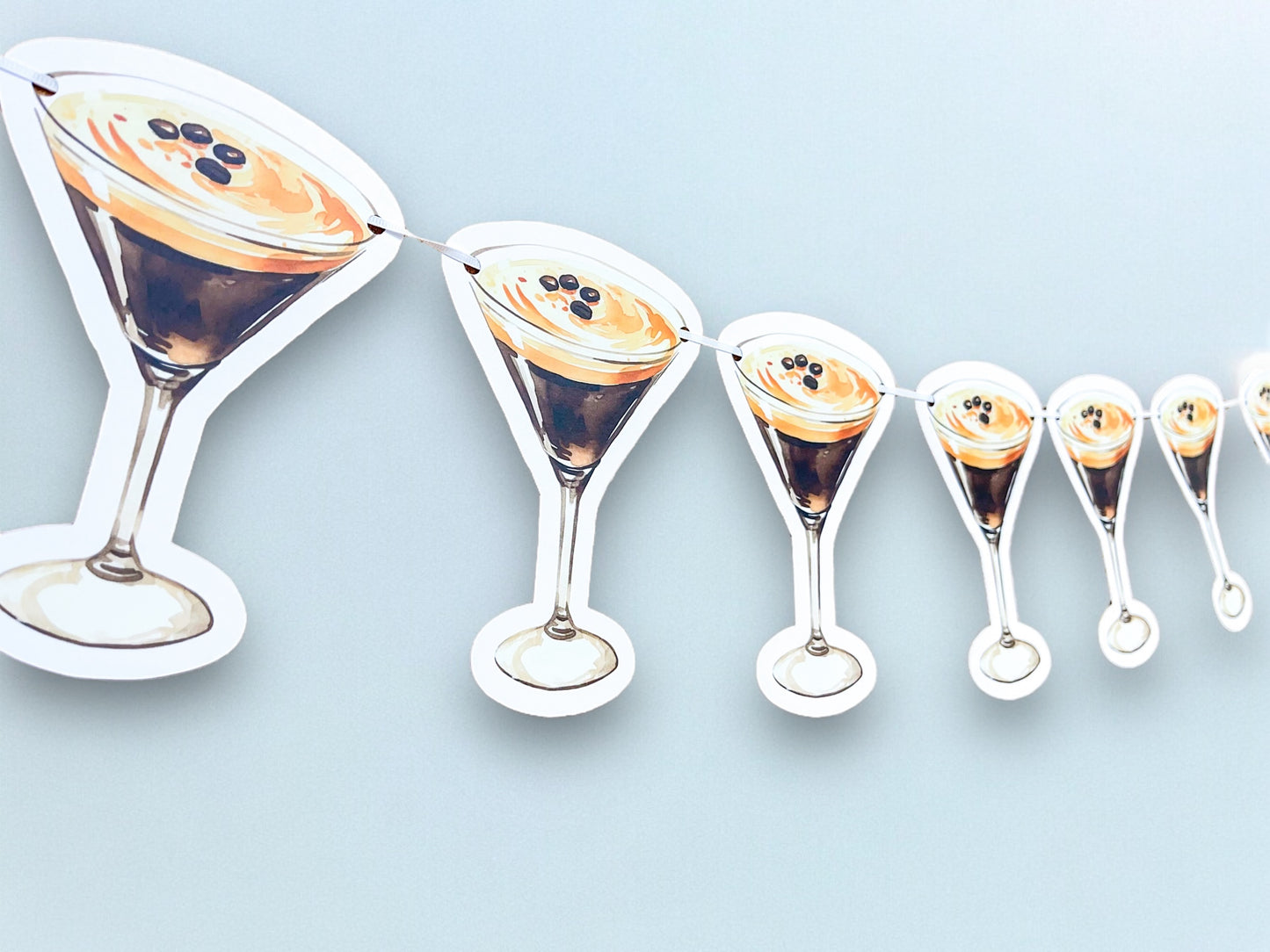 Espresso Martini Banner | 5 Foot Banner |  Paper and Party Supplies | Bikinis and Martinis | Martini Bachelorette | Martini Theme