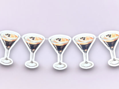 Espresso Martini Banner | 5 Foot Banner |  Paper and Party Supplies | Bikinis and Martinis | Martini Bachelorette | Martini Theme