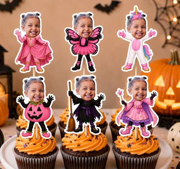 Girly Spooky Cupcake Toppers