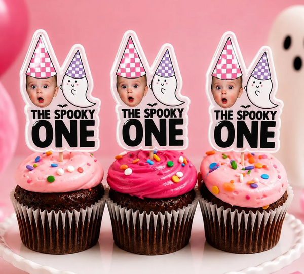Girly Spooky One Cupcake Toppers
