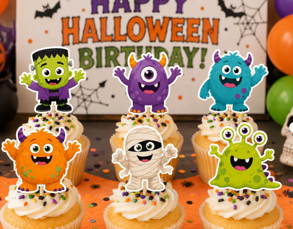 Monster Mash Cupcake Toppers