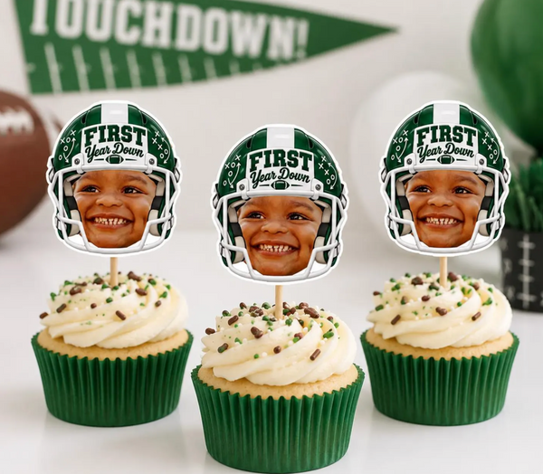 First Year Down Cupcake Toppers