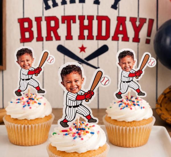 Baseball Bat Cupcake Toppers