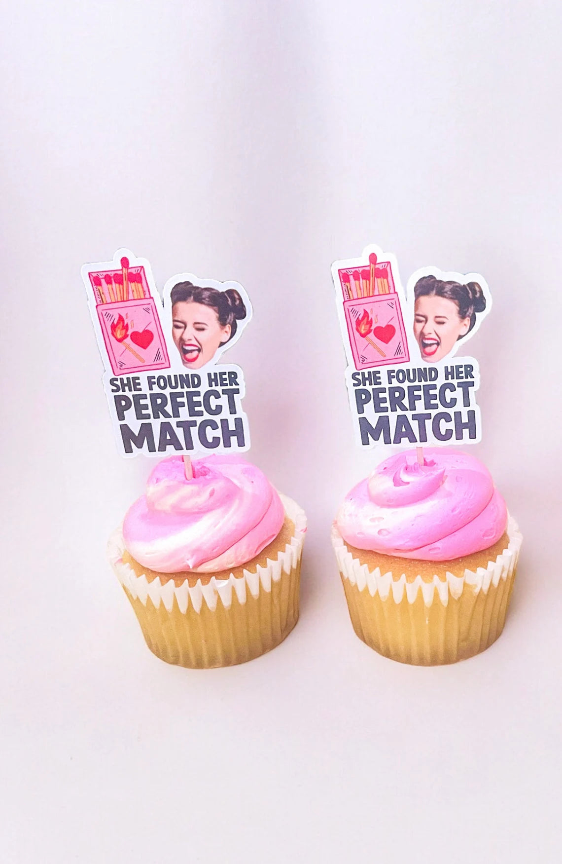 24 Perfect Match Toppers | Match Made in Heaven | Bride Theme | Cupcake Toppers | Bach Party Decorations | Bachelorette Decor