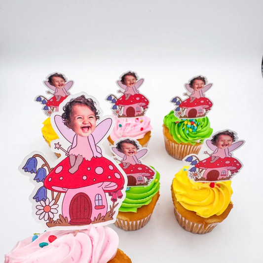 24 Cupcake Toppers | Fairy Birthday Party Decorations | Our Little Fairy | Fairy First Birthday | Fairy Birthday Theme | Fairy Girl Birthday |