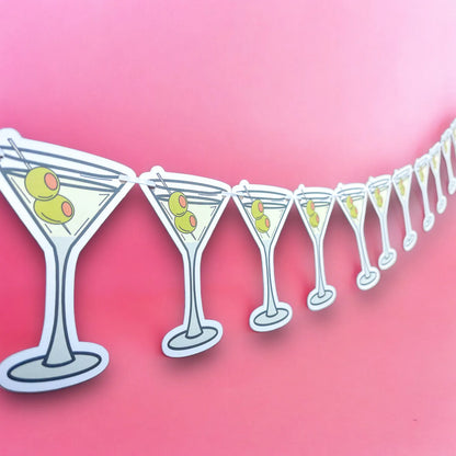 Martini Banner | 5 Foot Banner |  Paper and Party Supplies | Bikinis and Martinis | Martini Bachelorette | Martini Theme (Copy)