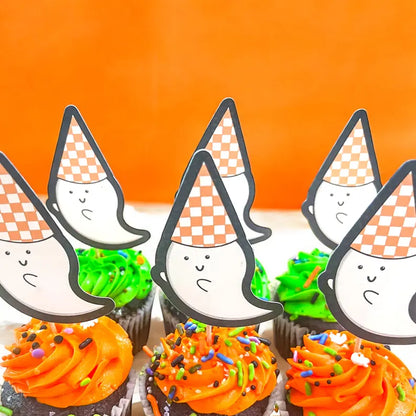 24 Little Boo Toppers | Halloween Birthday | 2nd Birthday Party Decorations | 24 Cupcake Toppers | Party Decorations | Little Boo