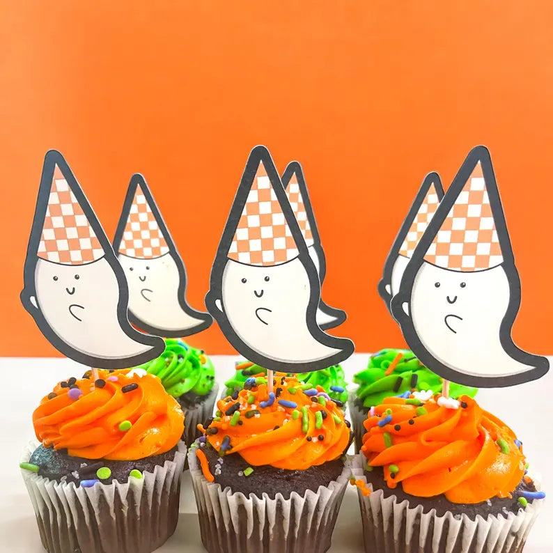 24 Little Boo Toppers | Halloween Birthday | 2nd Birthday Party Decorations | 24 Cupcake Toppers | Party Decorations | Little Boo