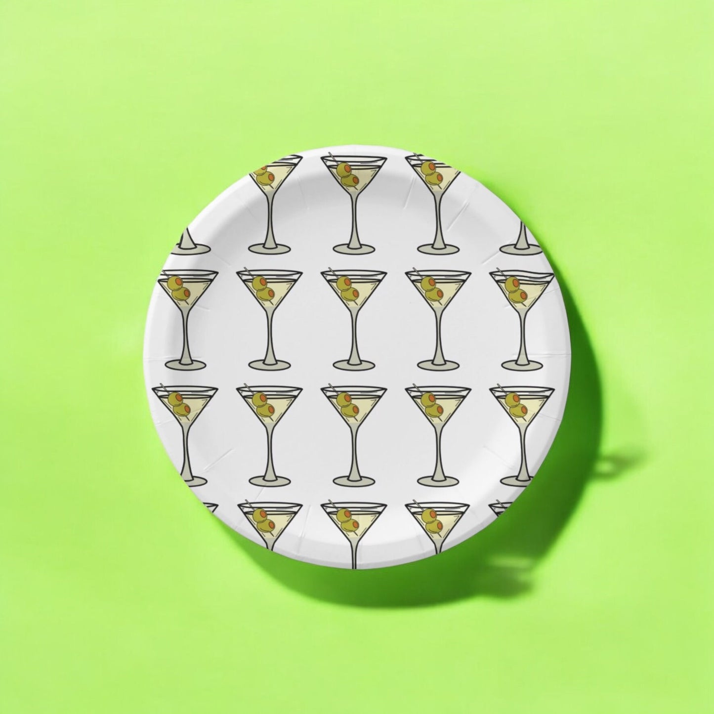 Martini Theme | 8 Count | Dessert Plates | Bikinis and Martinis Bachelorette | A tini bit older theme | Party Supply